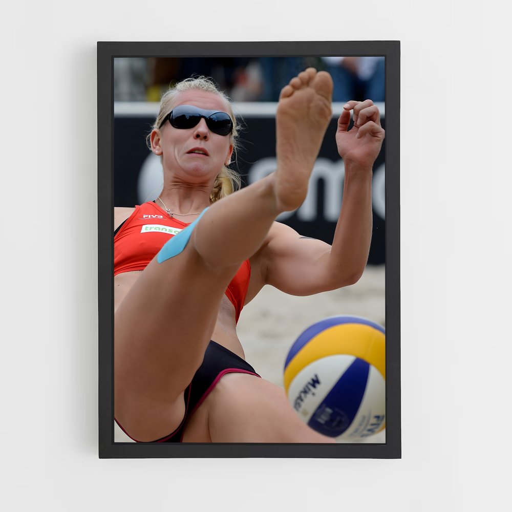 Poster Spike Énergique – affiche Beach-volley (vue 2)